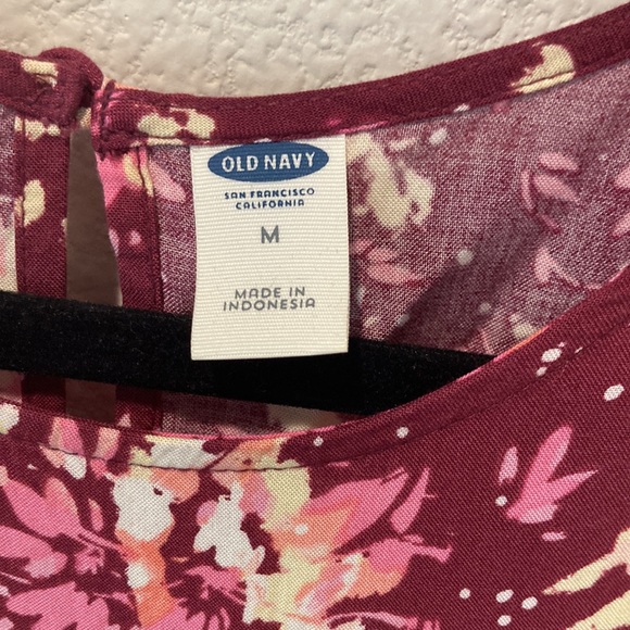 Old Navy Pink Floral Tank Top - Picture 2 of 4